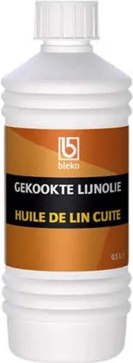 Lijnolie bleko gekookt 500ml | Omdoos a 8 stuk | 8 stuks